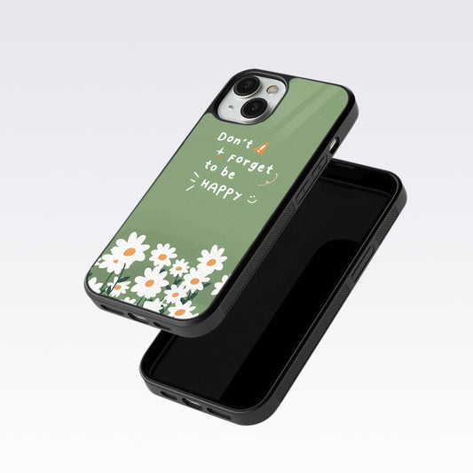 Don't Forget To Be Happy Glass Case For OnePlus Nord