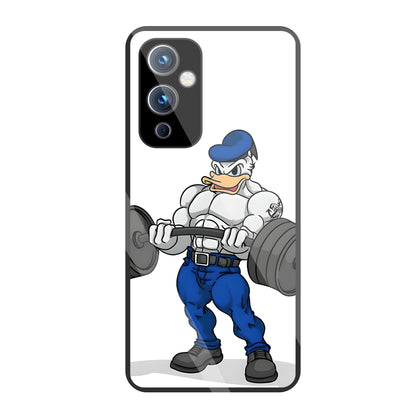 Donald Duck With Gym Glass Case For OnePlus 9