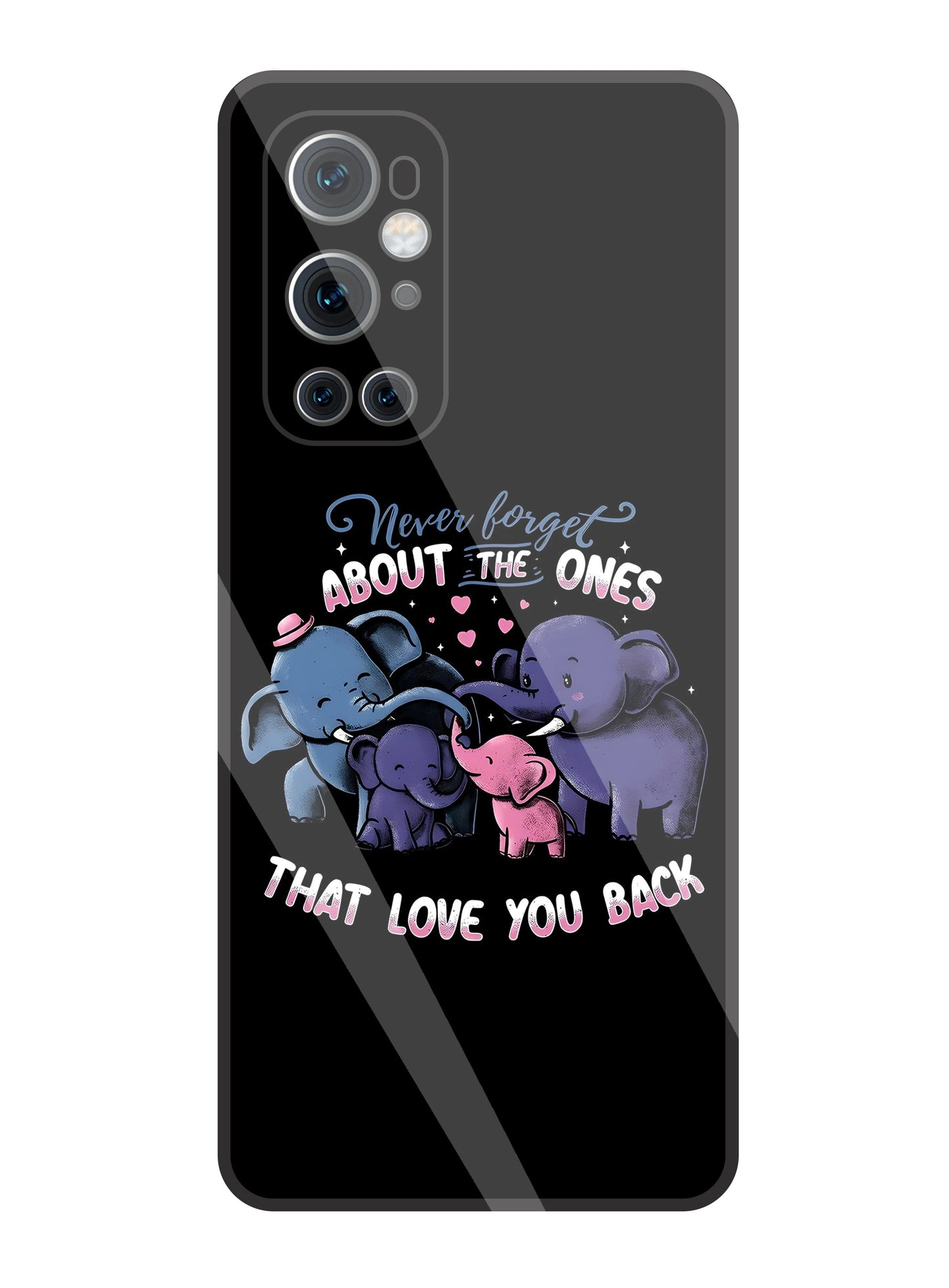 Elephant Family Glass Case For OnePlus 9 Pro