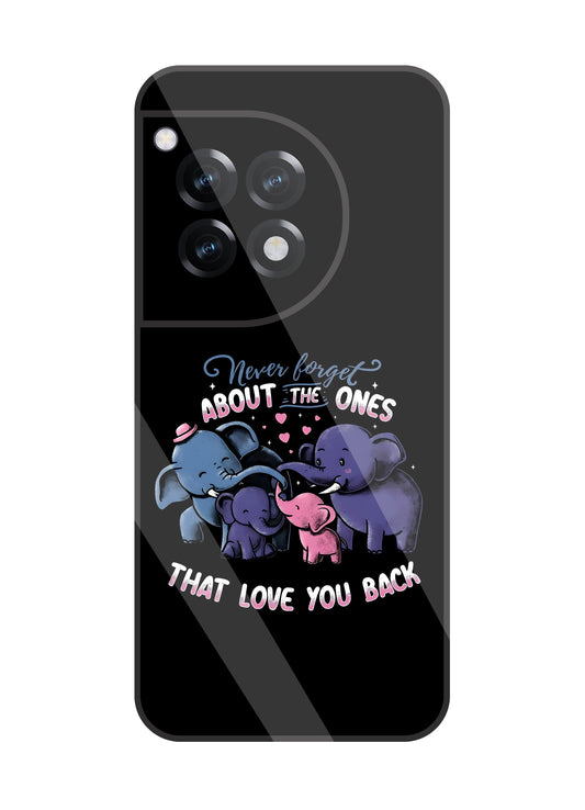 Elephant Family Glass Case For OnePlus 12R