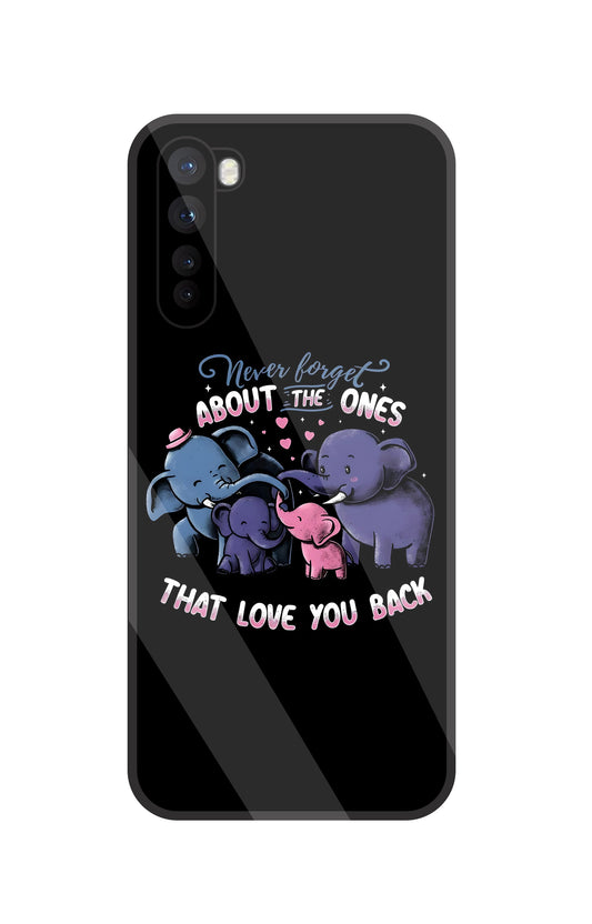 Elephant Family Glass Case For OnePlus Nord
