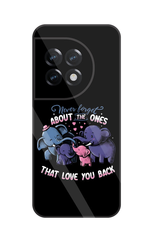 Elephant Family Glass Case For OnePlus 11R