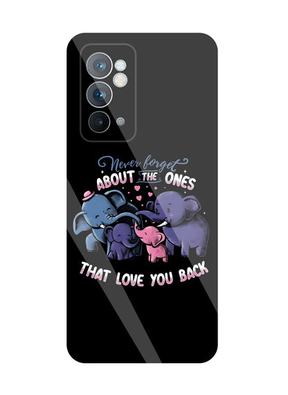 Elephant Family Glass Case For OnePlus 9RT