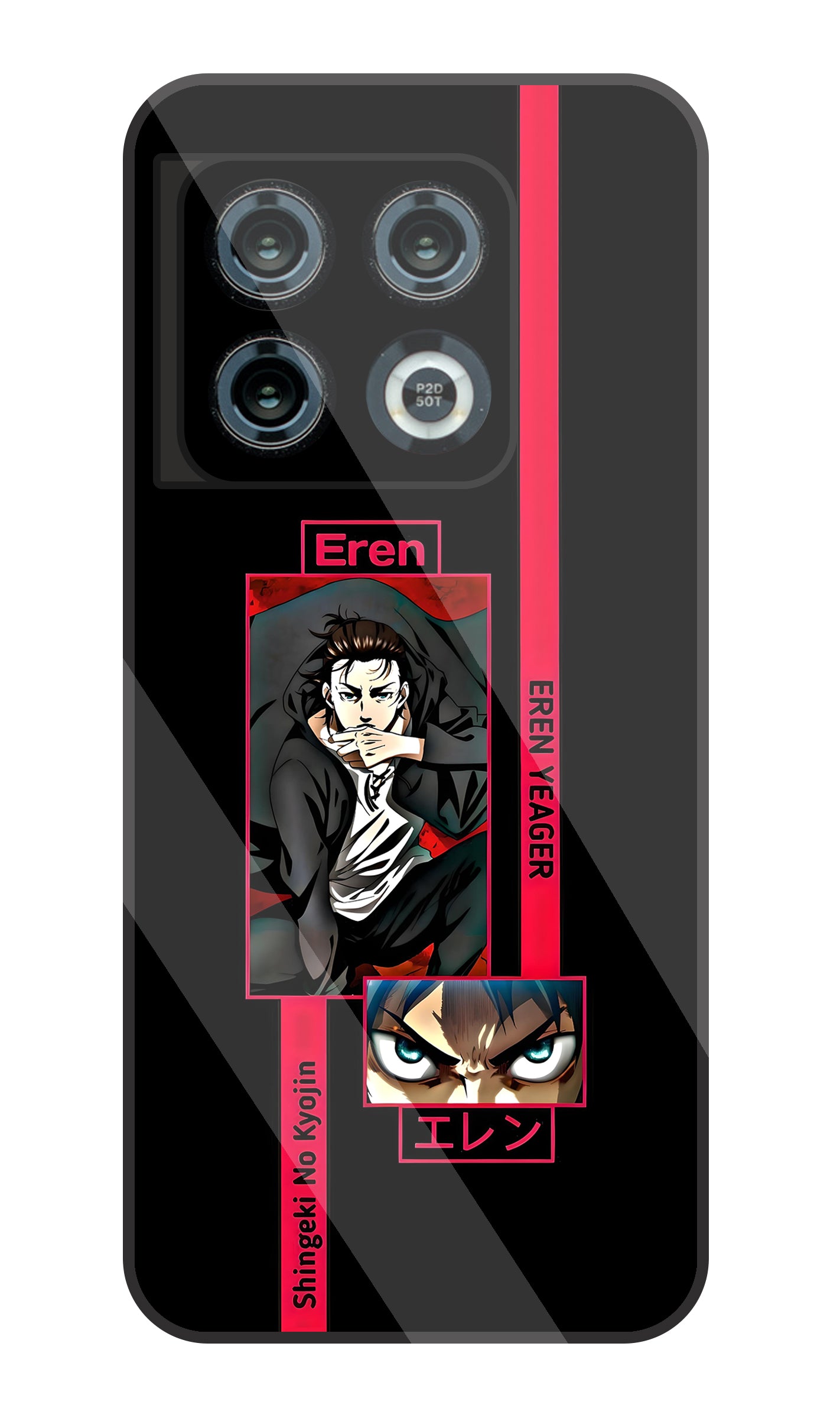 Eren Anime Glass Case For OnePlus 10 Pro