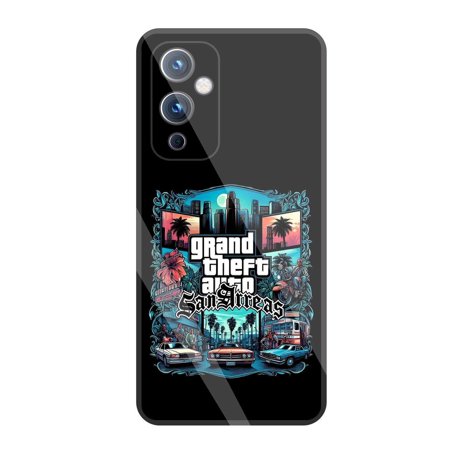 GTA San Andreas Glass Case For OnePlus 9