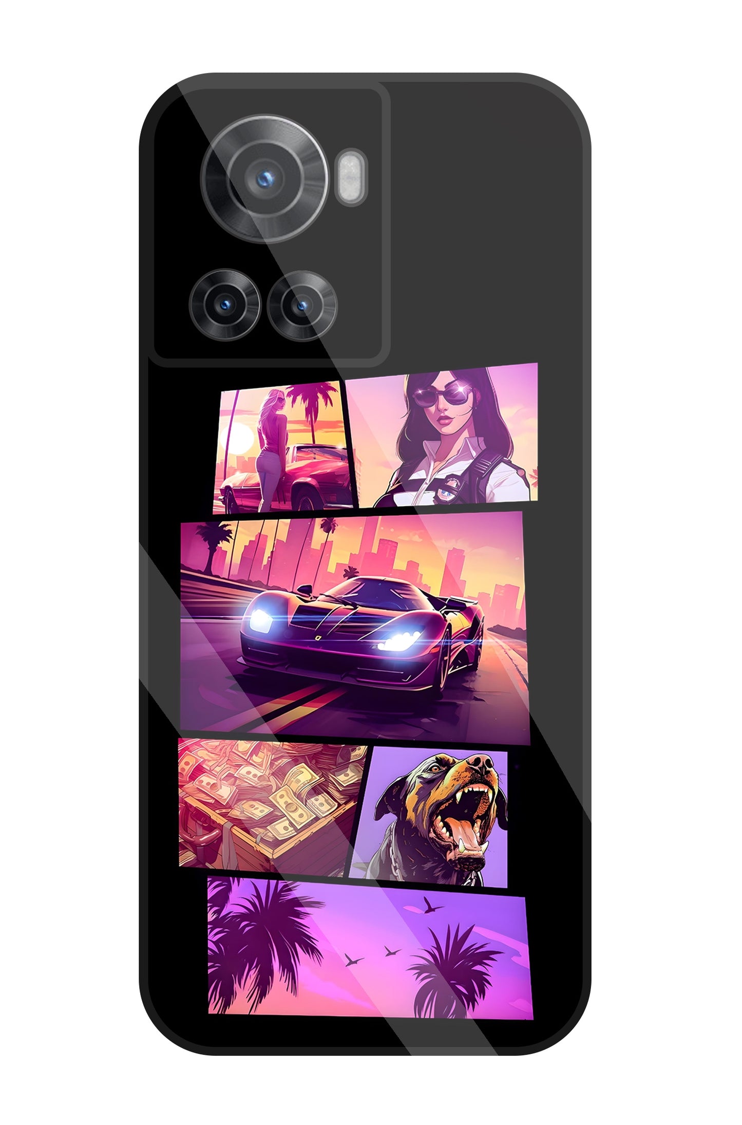 GTA 6 Glass Case For OnePlus 10R