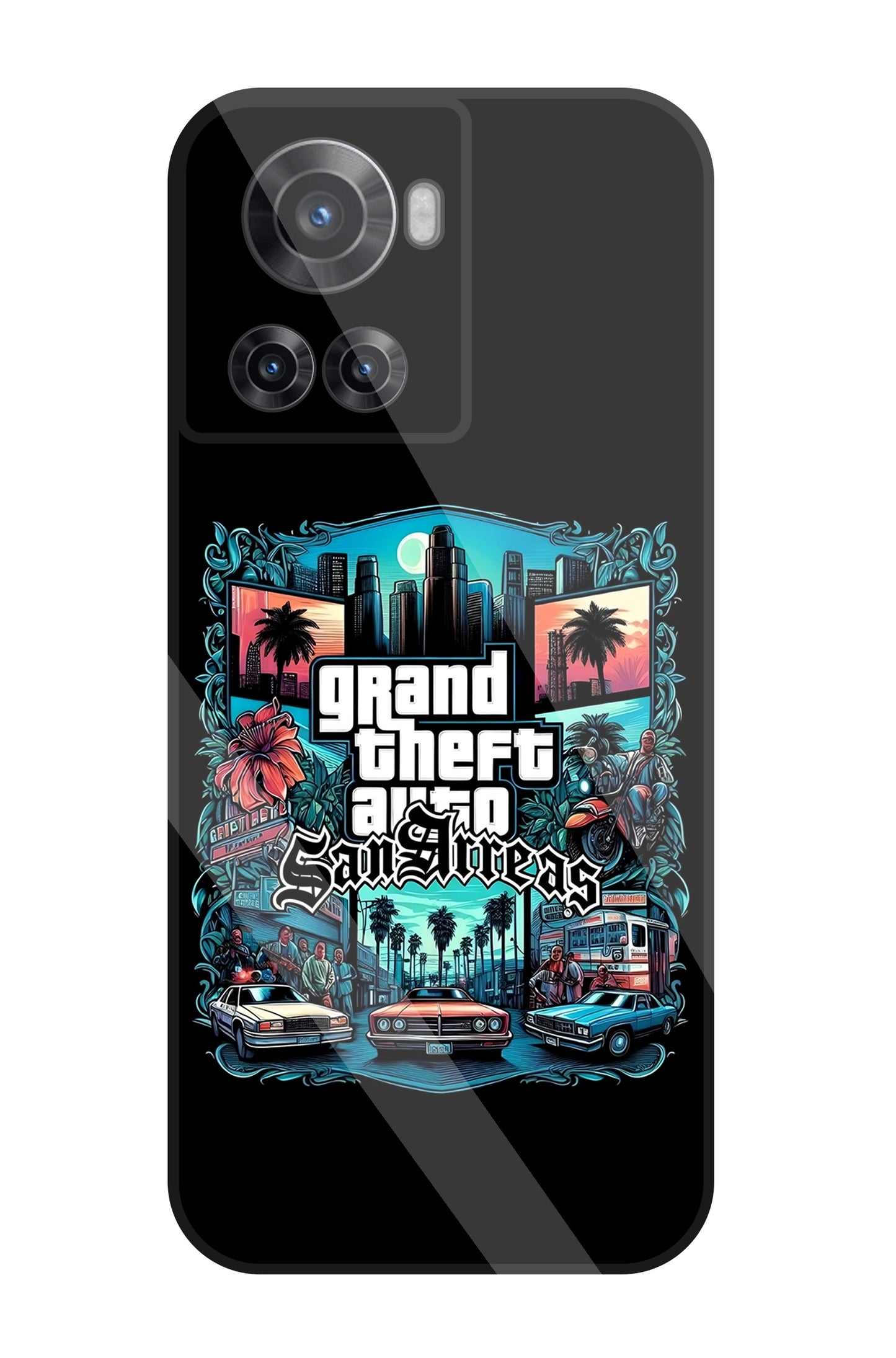 GTA San Andreas Glass Case For OnePlus 10R