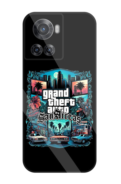 GTA San Andreas Glass Case For OnePlus 10R