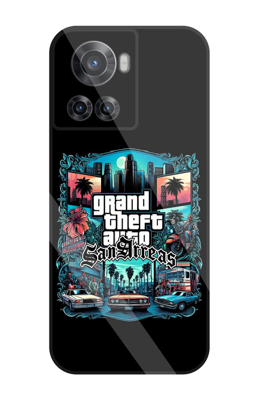 GTA San Andreas Glass Case For OnePlus 10R