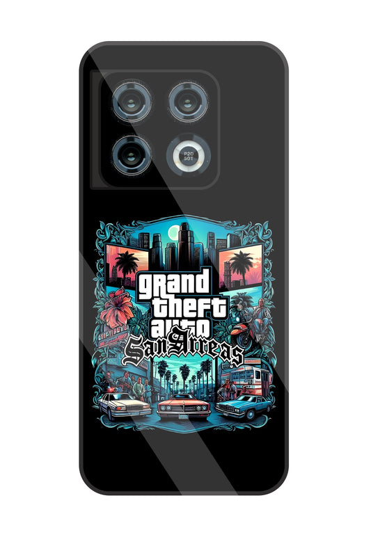 GTA San Andreas Glass Case For OnePlus 10 Pro