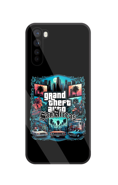 GTA San Andreas Glass Case For OnePlus Nord