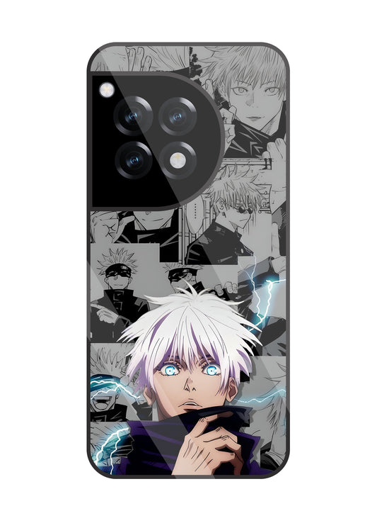 Gojo With Bolt Glass Case For OnePlus 12R