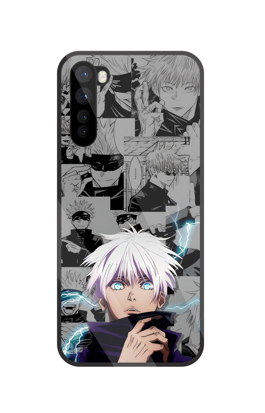 Gojo With Bolt Glass Case For OnePlus Nord