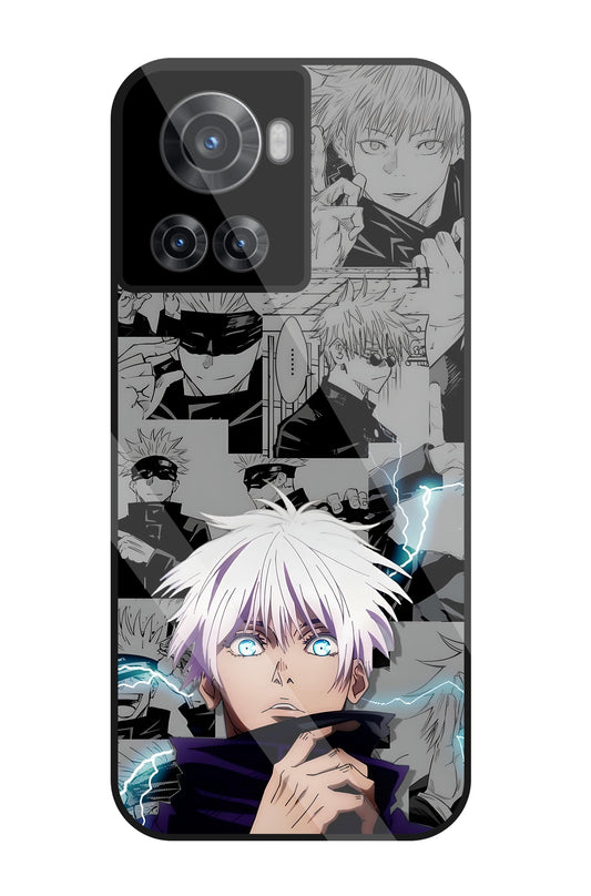 Gojo With Bolt Glass Case For OnePlus 10R