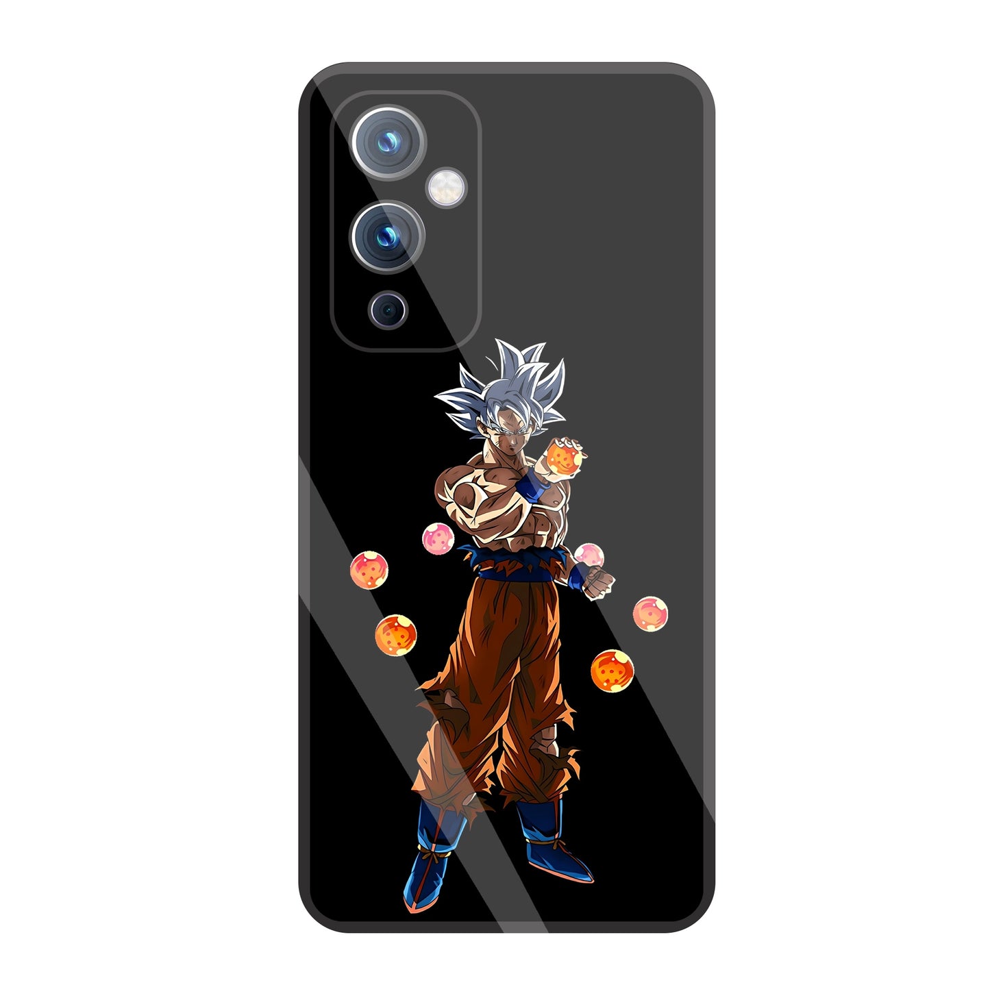 Goku With Dragon Balls Glass Case For OnePlus 9
