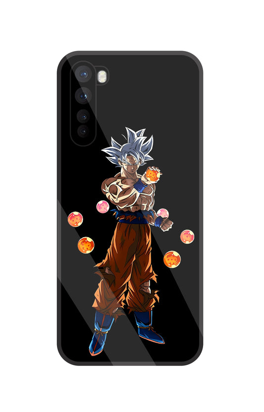 Goku With Dragon Balls Glass Case For OnePlus Nord
