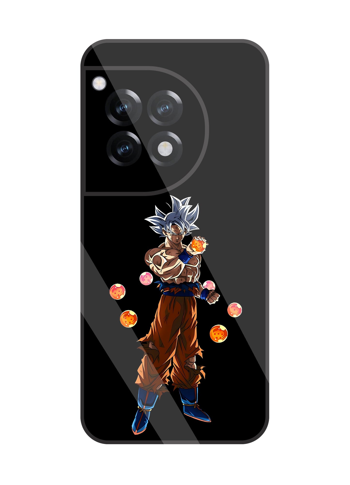 Goku With Dragon Balls Glass Case For OnePlus 12R