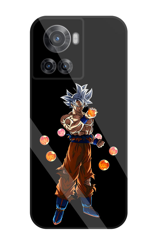 Goku With Dragon Balls Glass Case For OnePlus 10R