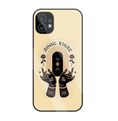 Good Vibes Hands Glass Case For Nothing Phone 1