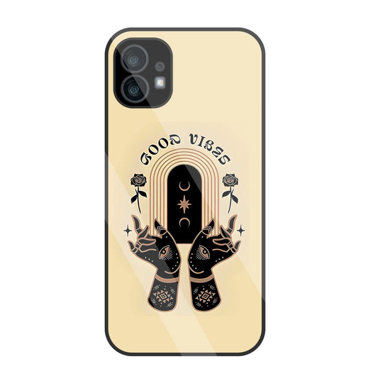 Good Vibes Hands Glass Case For Nothing Phone 1