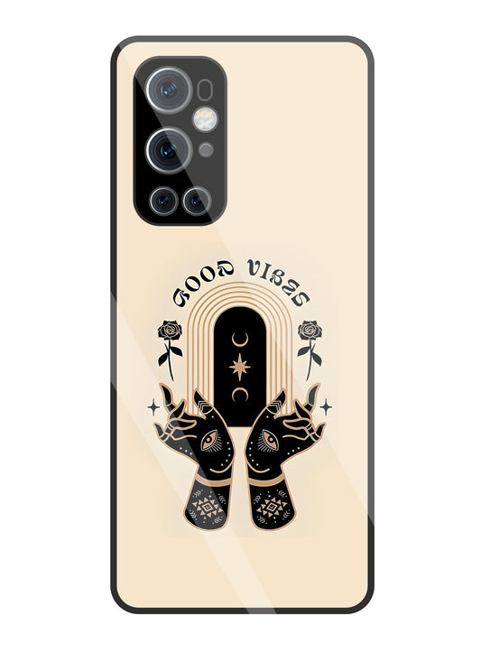 Good Vibes Hands Glass Case For OnePlus 9 Pro