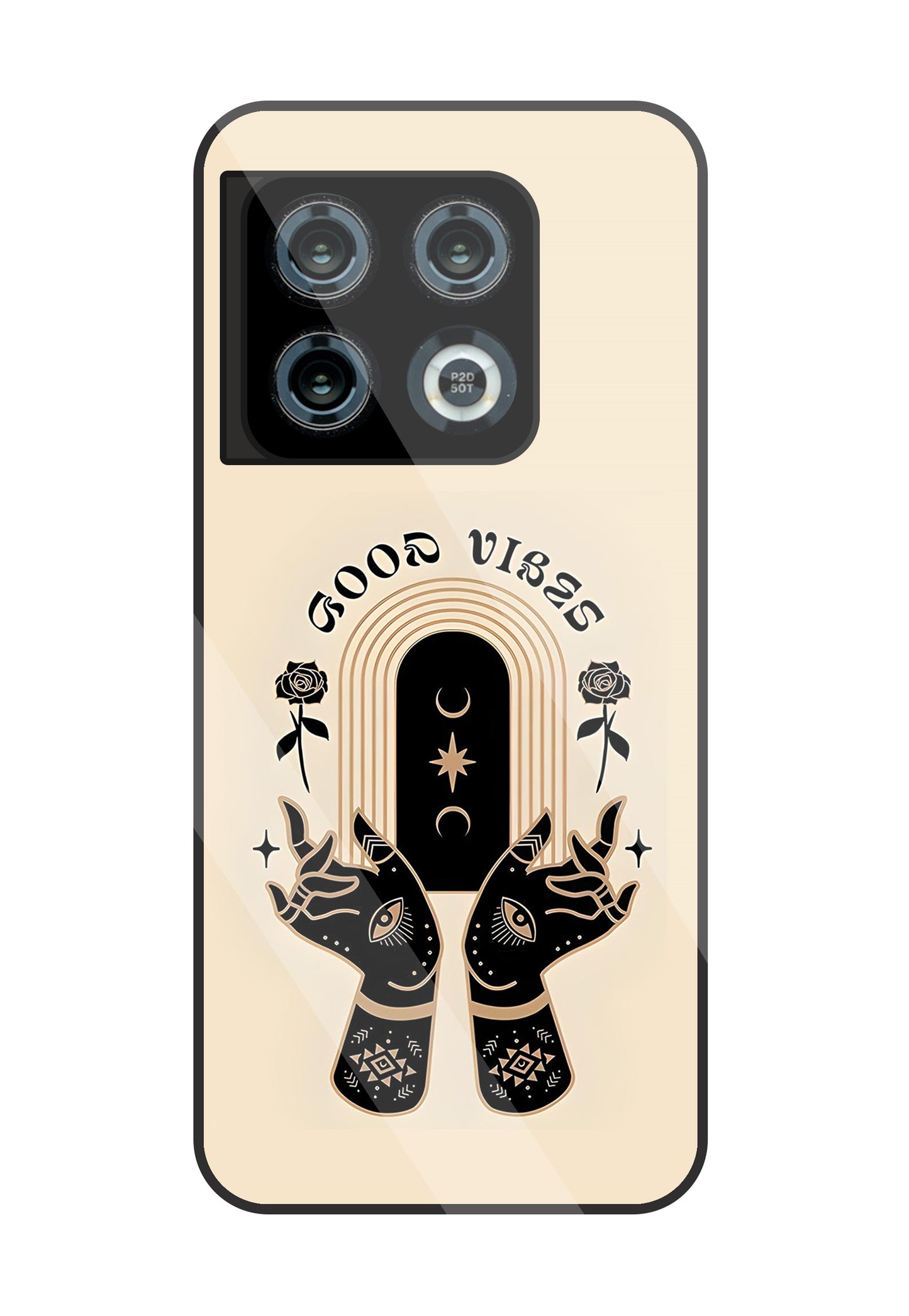 Good Vibes Hands Glass Case For OnePlus 10 Pro