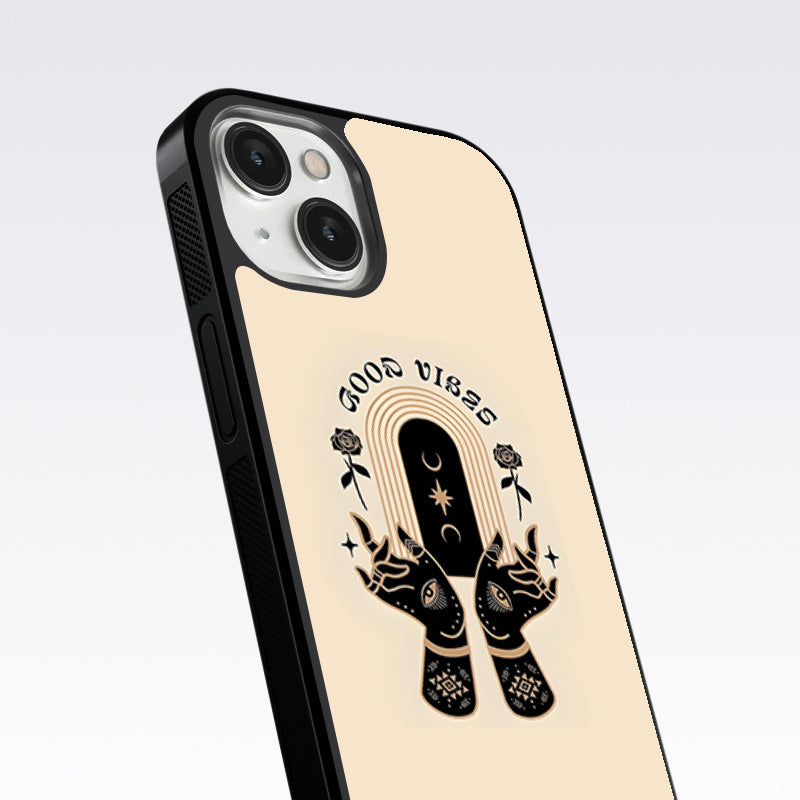 Good Vibes Hands Glass Case For OnePlus Nord