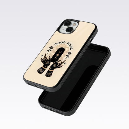 Good Vibes Hands Glass Case For OnePlus Nord