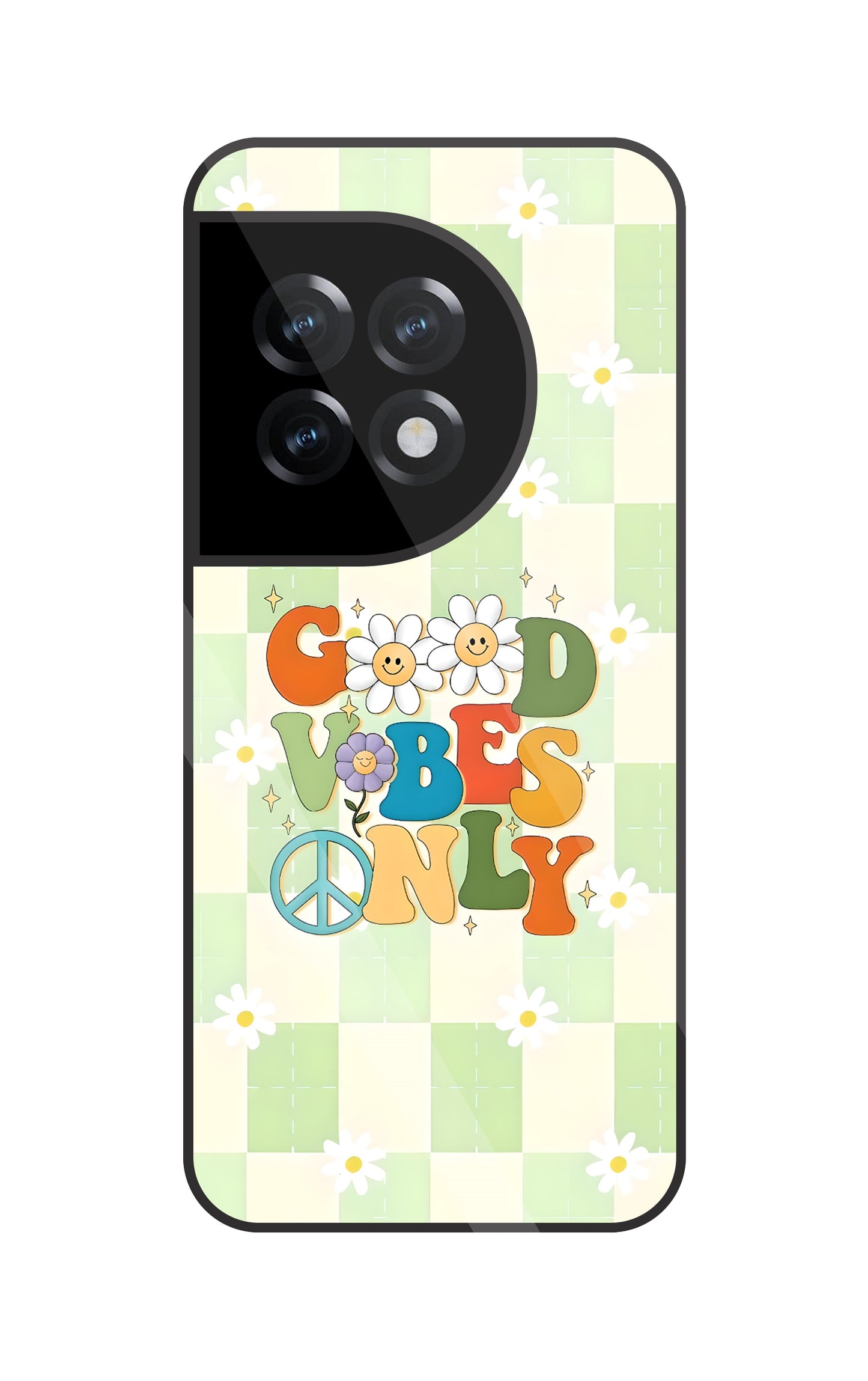 Good Vibes Only Glass Case For OnePlus 11R