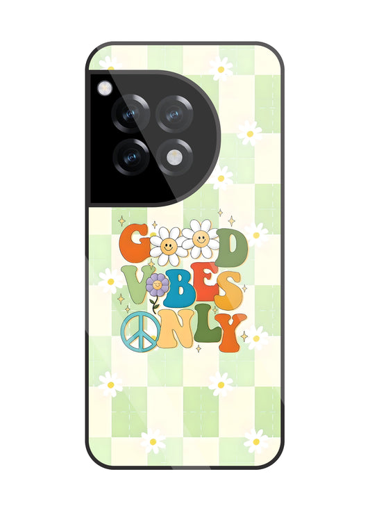 Good Vibes Only Glass Case For OnePlus 12R