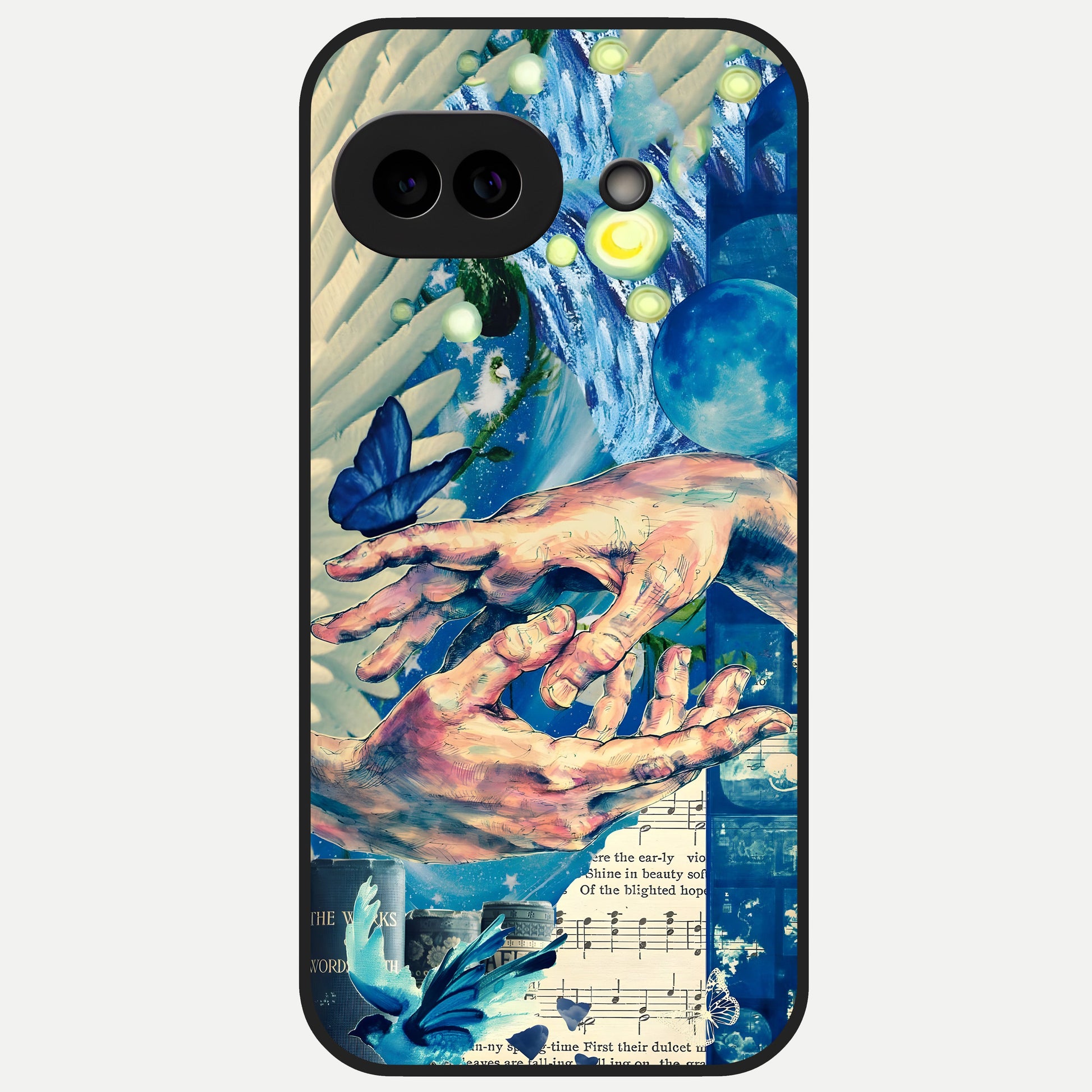  Aesthetic Divider Glass Case for Google Pixel 10A back cover – full design glossy printed glass finish