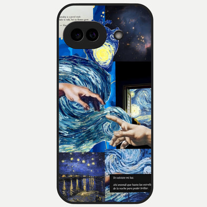  Aesthetic Vando Hands Glass Case for Google Pixel 10A back cover – full design glossy printed glass finish