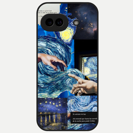 Aesthetic Vando Hands Glass Case for Google Pixel 10A back cover – full design glossy printed glass finish