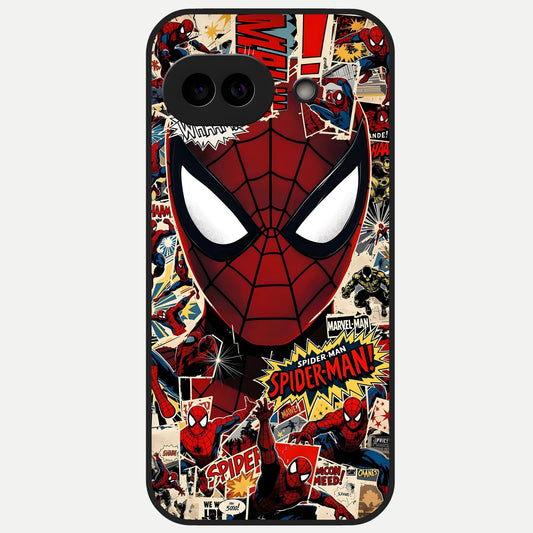  Aesthetic Wonder Spider Glass Case for Google Pixel 10A back cover – full design glossy printed glass finish