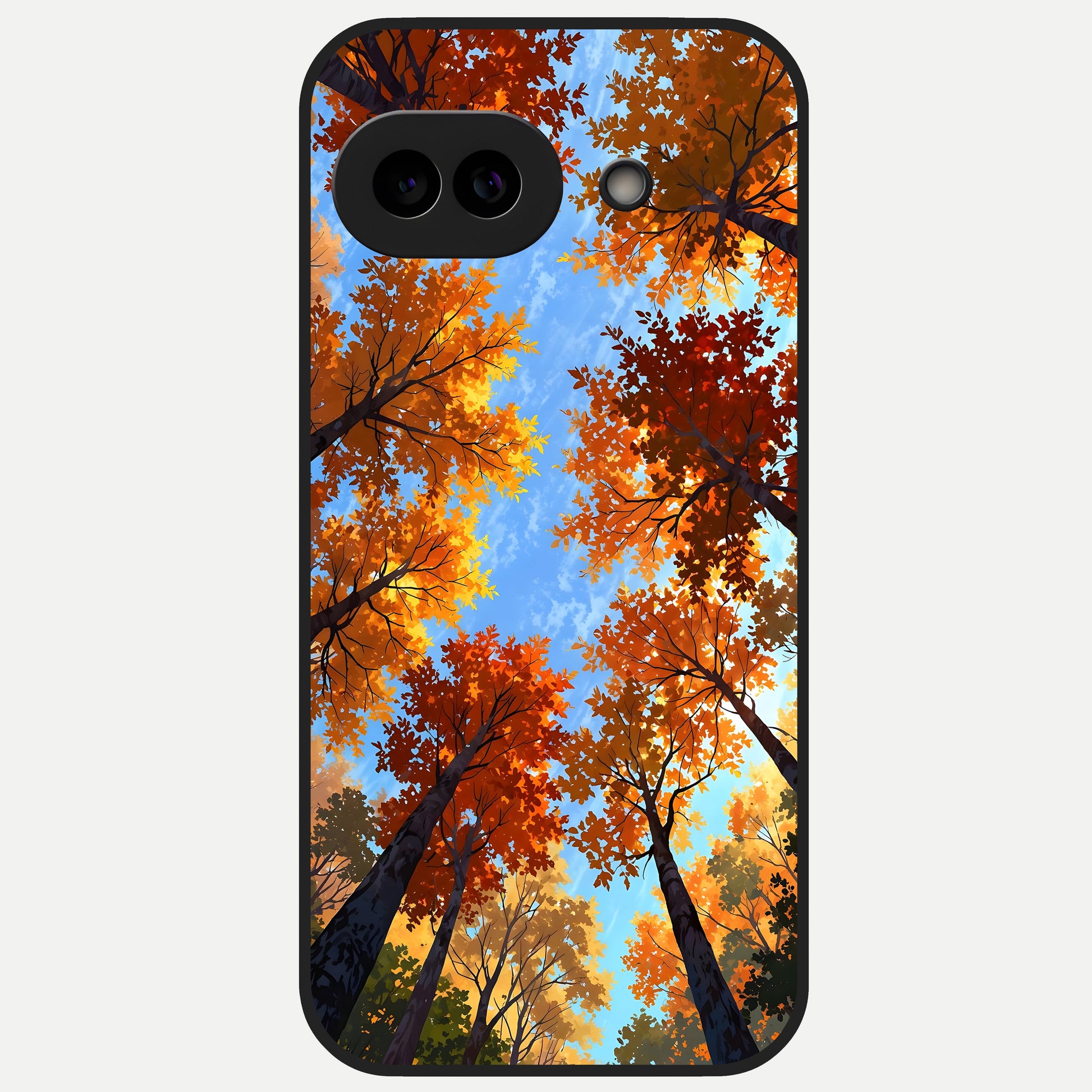  Autumn Sky Rise Glass Case for Google Pixel 10A back cover – full design glossy printed glass finish