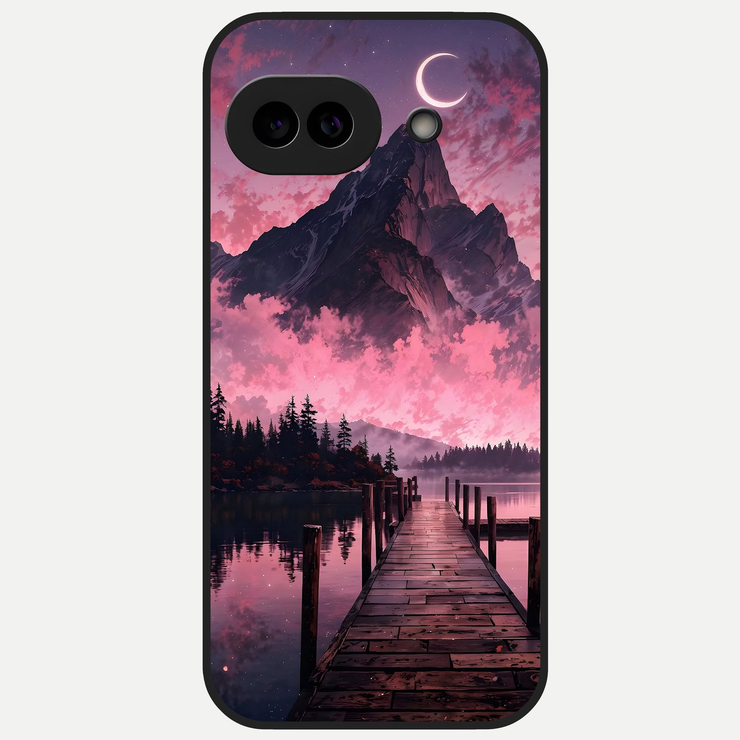  Beautiful Mountain View Glass Case for Google Pixel 10A back cover – full design glossy printed glass finish