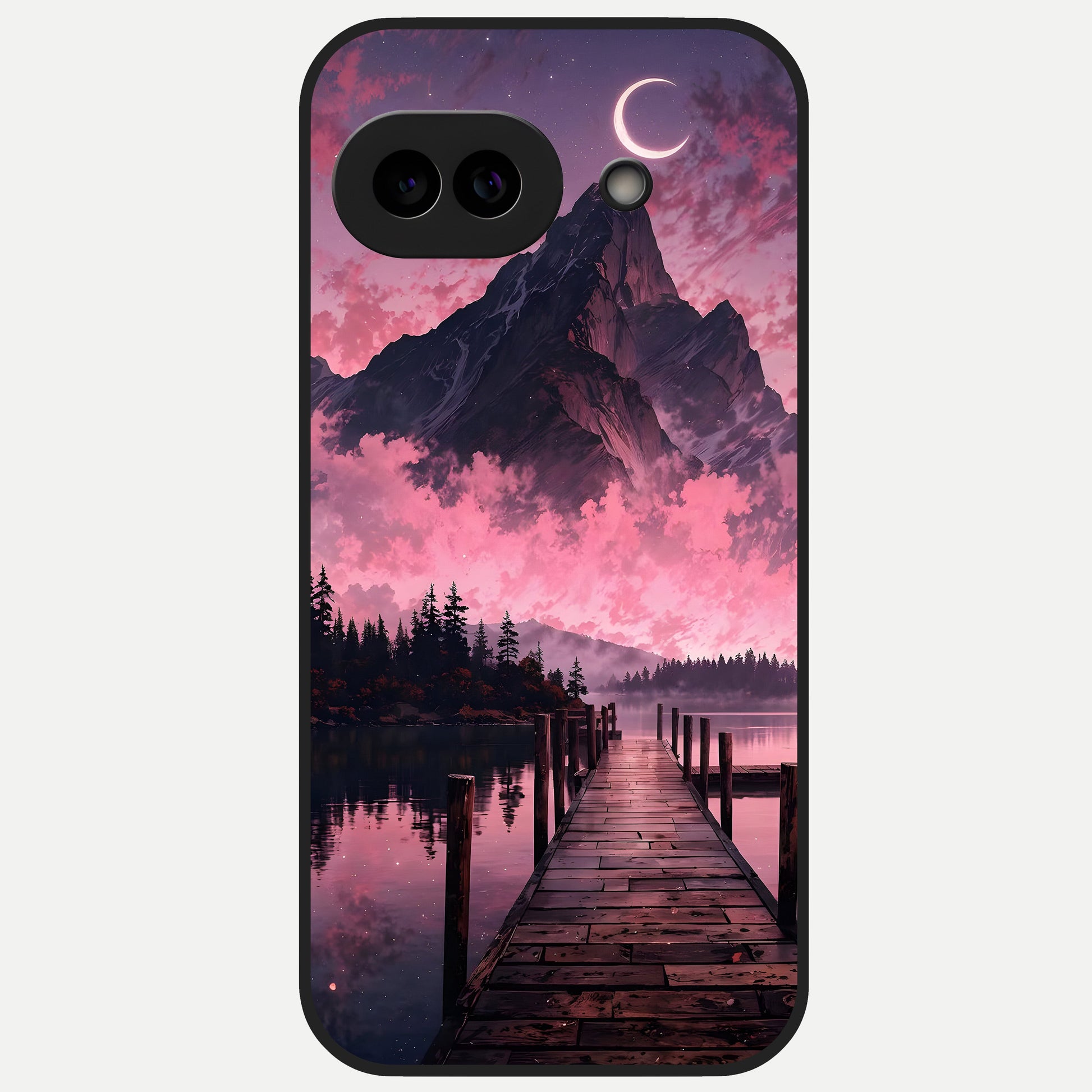  Beautiful Mountain View Glass Case for Google Pixel 10A back cover – full design glossy printed glass finish