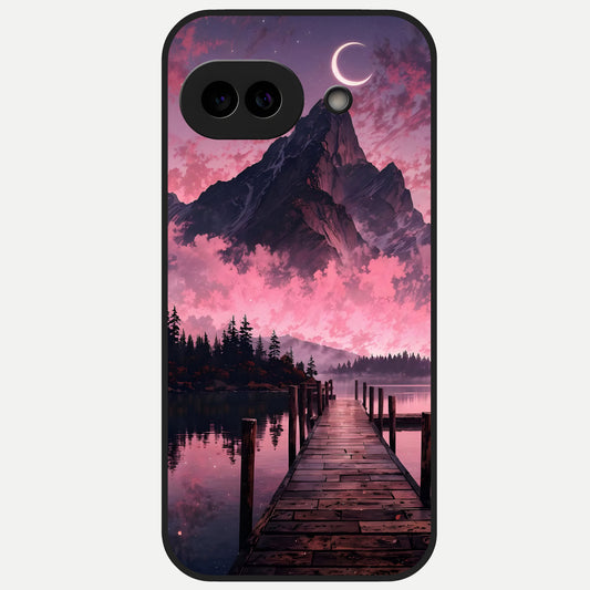  Beautiful Mountain View Glass Case for Google Pixel 10A back cover – full design glossy printed glass finish