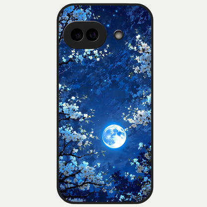  Blossom Moonlight Sky Glass Case for Google Pixel 10A back cover – full design glossy printed glass finish