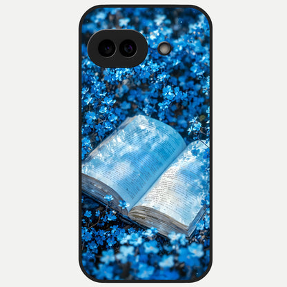  Blue Bloom Tales Glass Case for Google Pixel 10A back cover – full design glossy printed glass finish