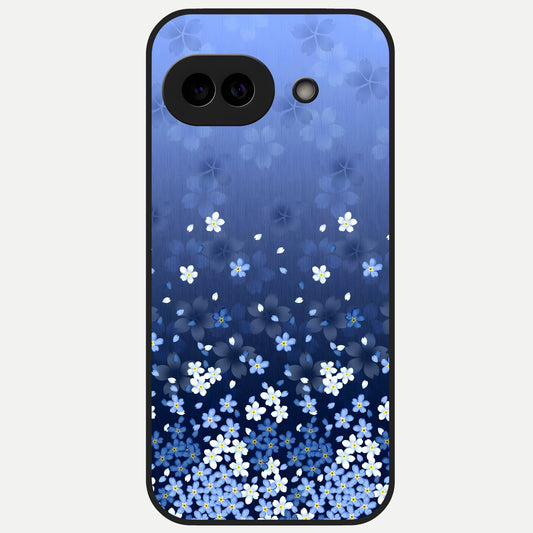  Blue Starry Glass Case for Google Pixel 10A back cover – full design glossy printed glass finish