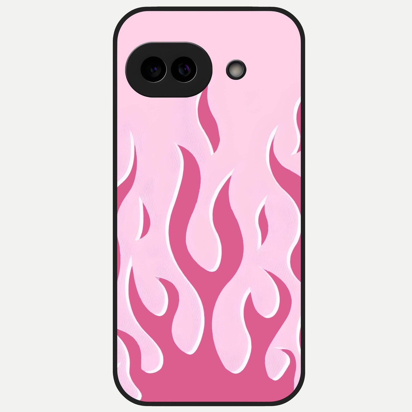  Blush Flame Energy Glass Case for Google Pixel 10A back cover – full design glossy printed glass finish