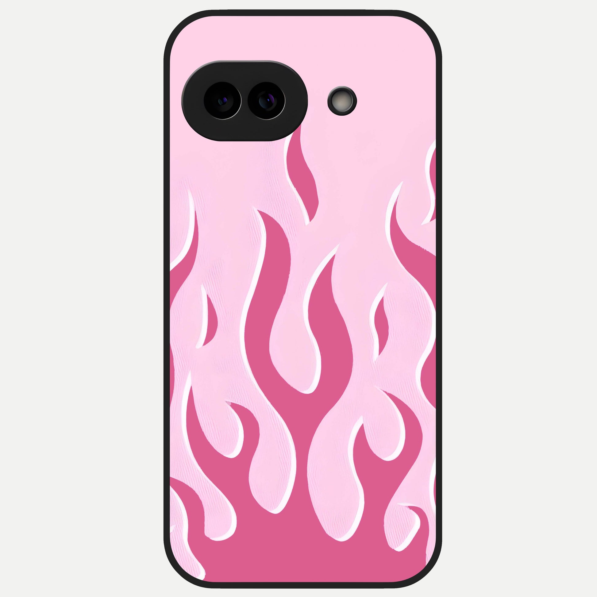  Blush Flame Energy Glass Case for Google Pixel 10A back cover – full design glossy printed glass finish
