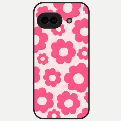  Blush Flower Pop Glass Case for Google Pixel 10A back cover – full design glossy printed glass finish