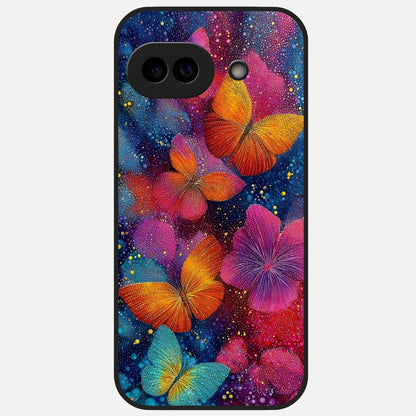  Butterfly Dream Mist Glass Case for Google Pixel 10A back cover – full design glossy printed glass finish