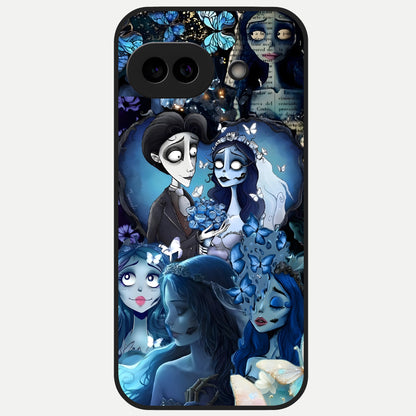  Butterfly Ghost Soul Glass Case for Google Pixel 10A back cover – full design glossy printed glass finish
