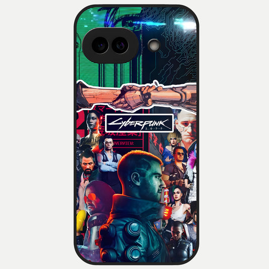  CYBERPUNK Legacy Glass Case for Google Pixel 10A back cover – full design glossy printed glass finish
