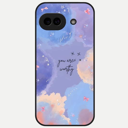  Celestial Cloud Magic Glass Case for Google Pixel 10A back cover – full design glossy printed glass finish