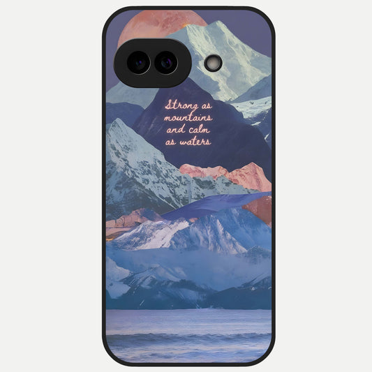  Celestial Mountain Calm Glass Case for Google Pixel 10A back cover – full design glossy printed glass finish
