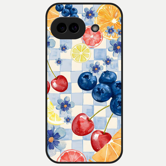  Citrus Bloom Joy Glass Case for Google Pixel 10A back cover – full design glossy printed glass finish